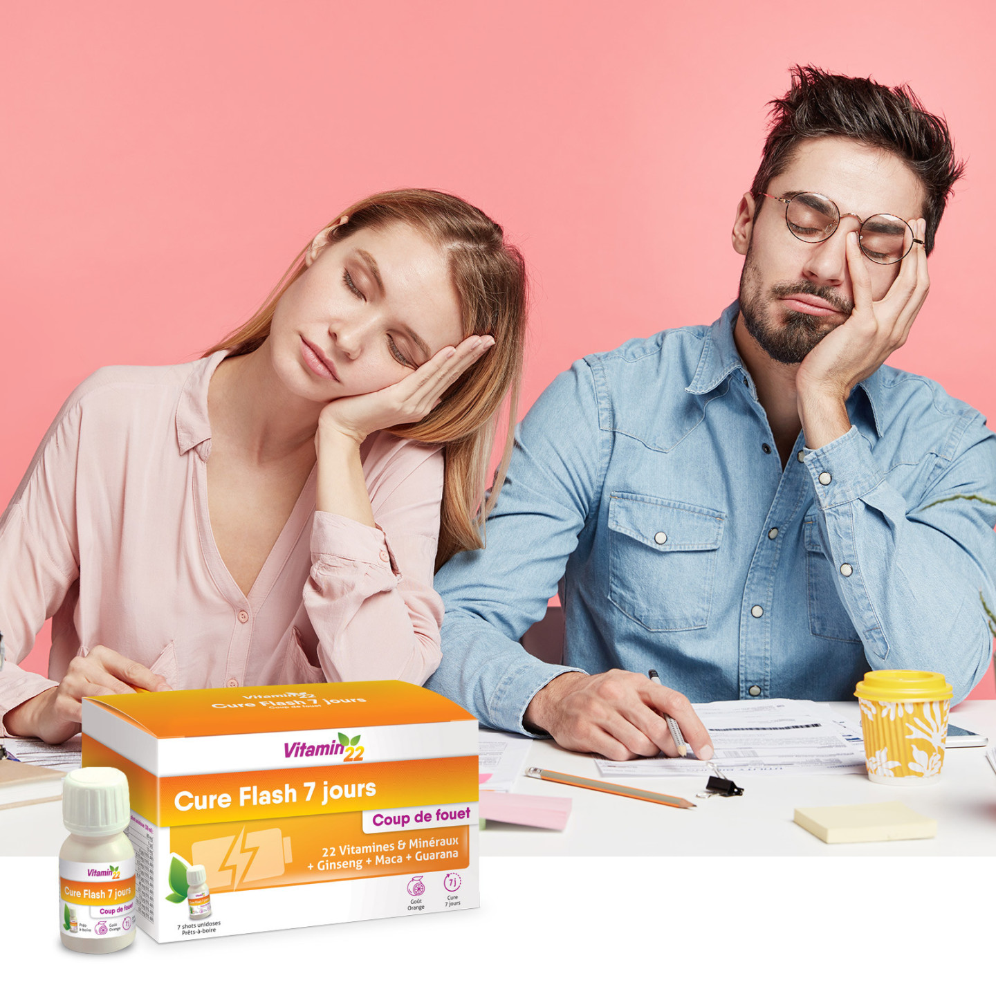 VITAMIN'22 Cure flash - 7 jours pour se booster - Goût Orange.