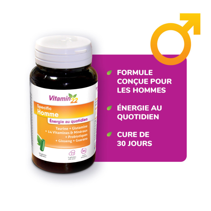Programme Vitaminé Homme contient Cure Flash + Specific Homme