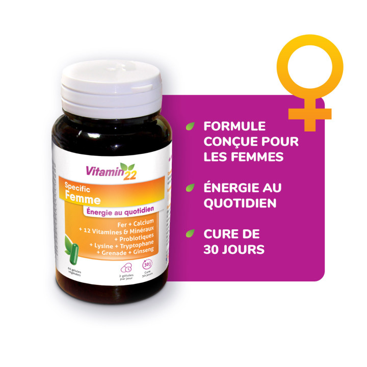Programme Vitaminé Femme contient Cure Flash + Specific Femme