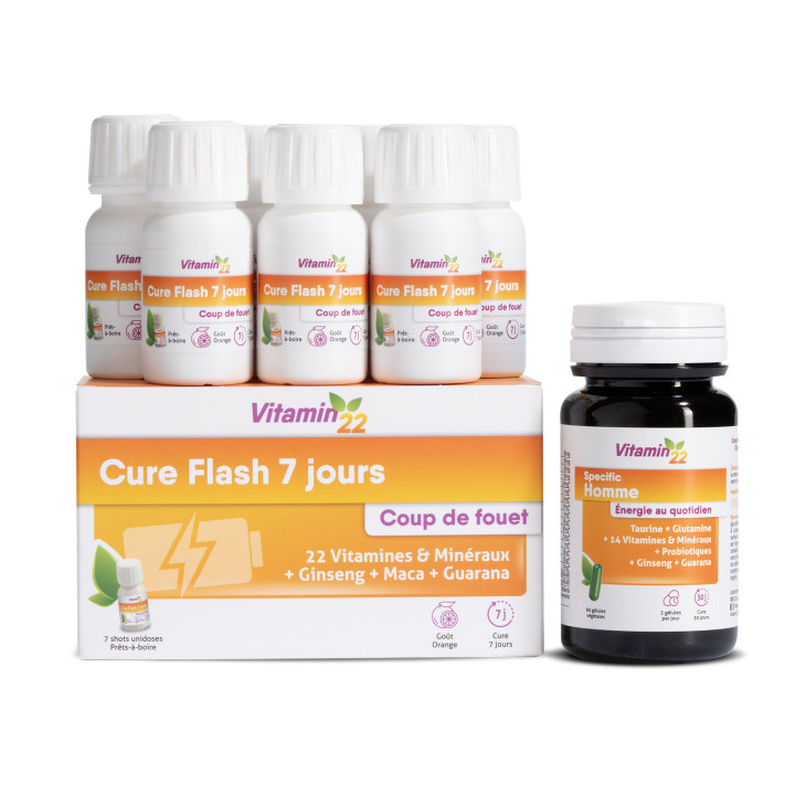 Programme Vitaminé Homme contient Cure Flash + Specific Homme