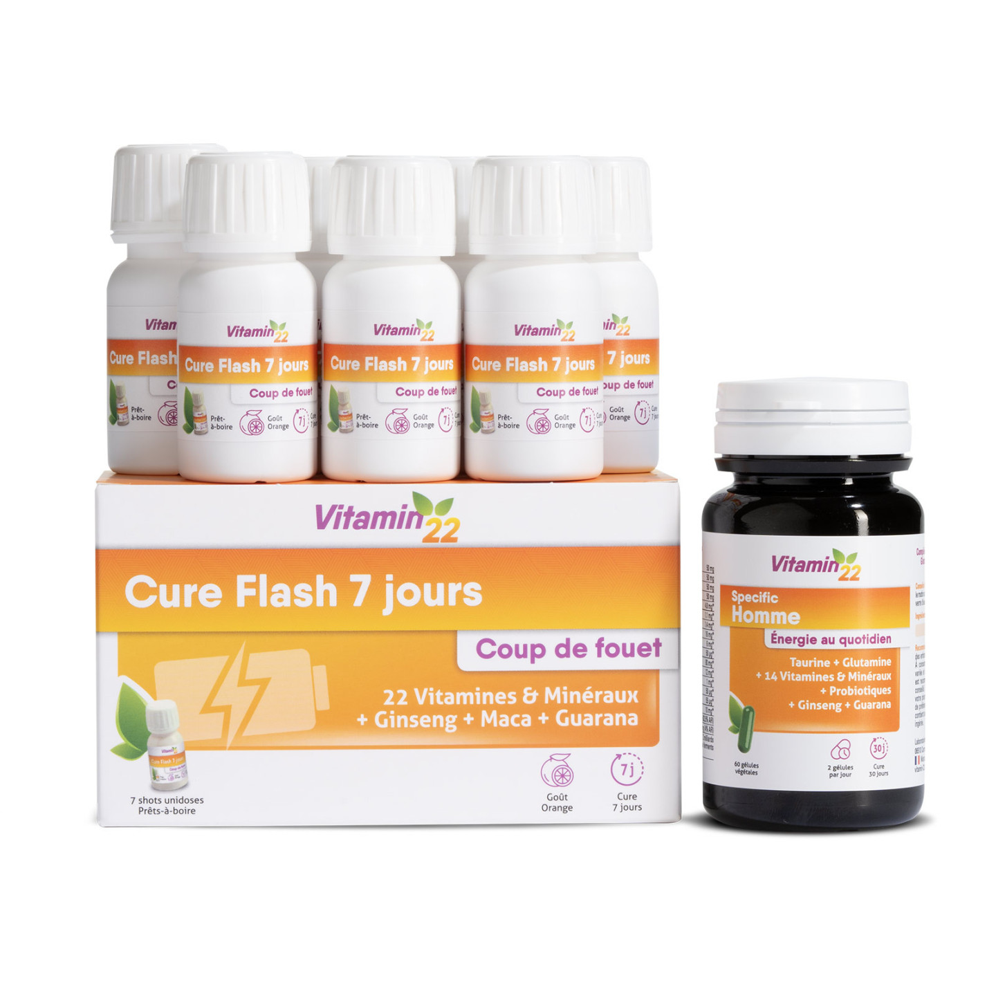 Programme Vitaminé Homme contient Cure Flash + Specific Homme
