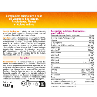 VITAMIN'22 Specific Femme - Action fortifiante et Anti-fatigue - 30j