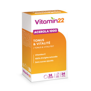 Vitamin'22 Acérola - Vitamine C 100% d'origine naturelle - Cure 24j