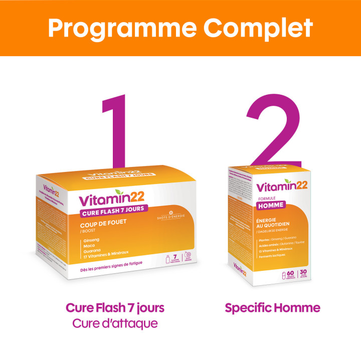 Programme Vitaminé Homme contient Cure Flash + Specific Homme