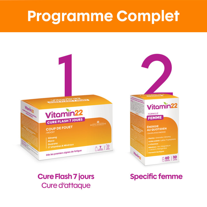 Programme Vitaminé Femme contient Cure Flash + Specific Femme