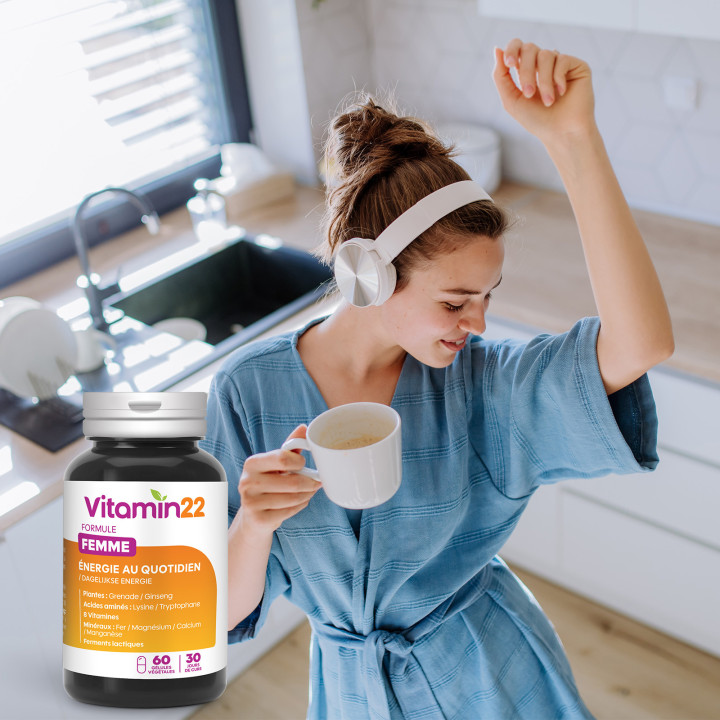 VITAMIN'22 Specific Femme - Action fortifiante et Anti-fatigue - 30j