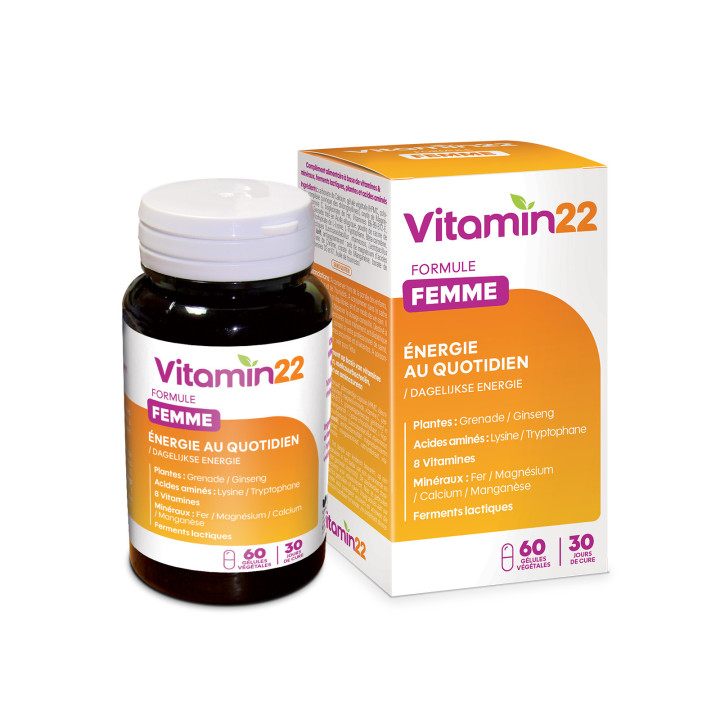 VITAMIN'22 Specific Femme - Action fortifiante et Anti-fatigue - 30j